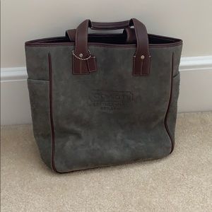 Suede Coach Tote